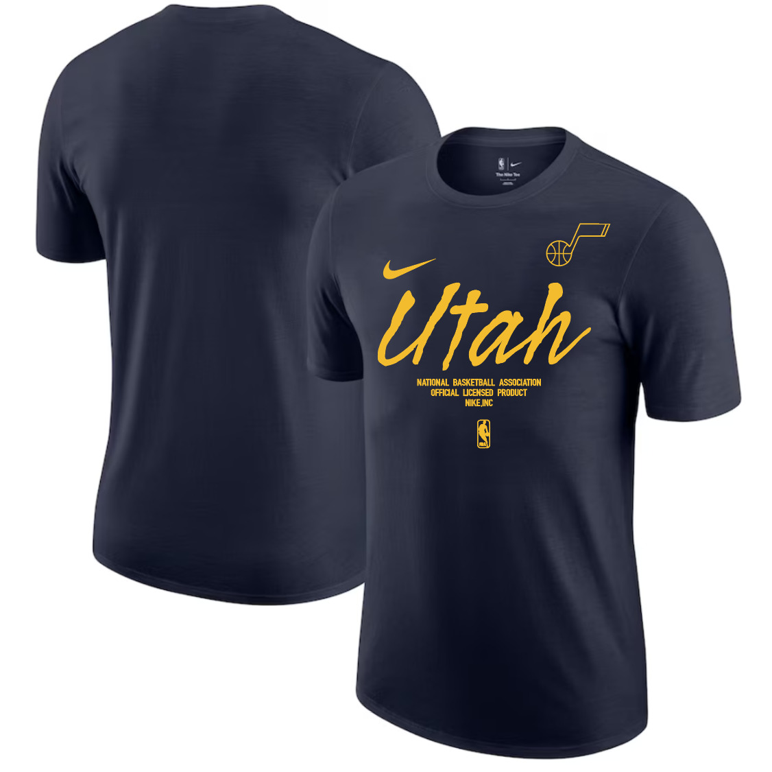 Men 2025 NBA Utah Jazz Drak Blue Nike T shirts style 3